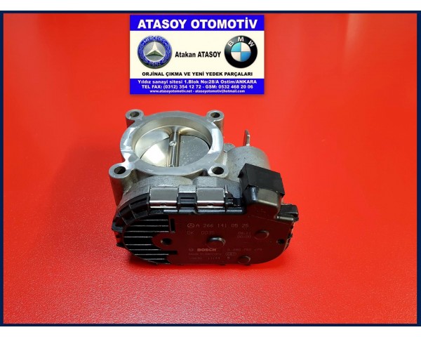 MERCEDES W204 C180 GAZ KELEBEĞİ 2661410525 0280750175 A2661410525 A 266 141 05 25 - 0 280 750 175 W212 E200 GAZ KELEBEĞİ W212 E250 GAZ KELEBEĞİ W169 A200 GAZ KELEBEĞİ W245 B200 GAZ KELEBEĞİ C180CGI GAZ KELEBEĞİ M266 M271